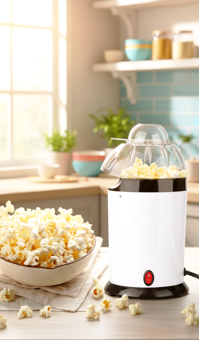 Oil Free Electric Popcorn Maker - Quick Air Popcorn Maker For Home