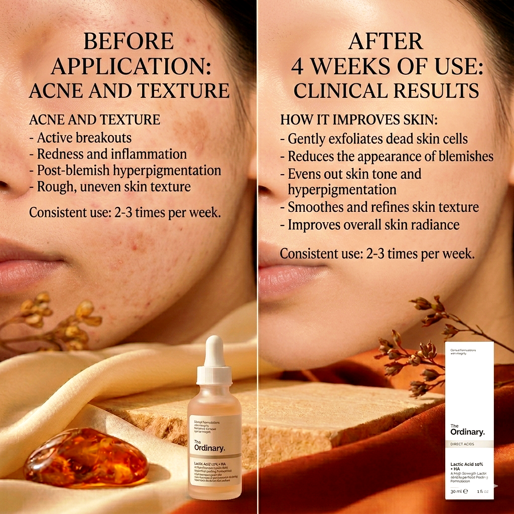 Ordinary Lactic Acid 10% + HA Exfoliating Serum for Dry Skin 30ml