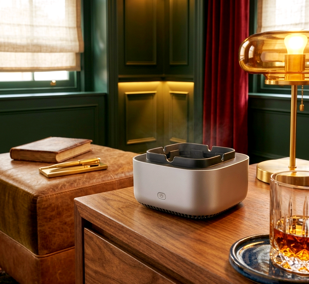 Smart Electronic Ashtray Purifier Removes The Smell of Smoke - Smokeless Ashtray